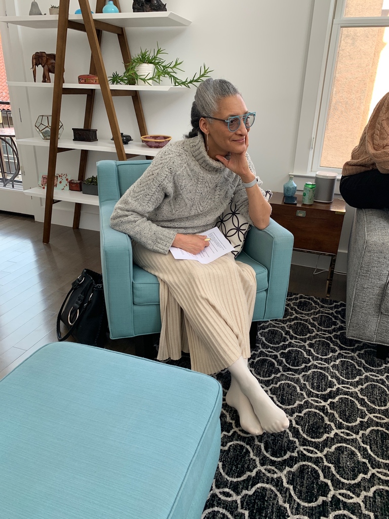 In your face, fancy! Rehearsing with Carla Hall, featured in the first episode of our new podcast season! 

Tune in this Wednesday the 15th to I Did It for the Story to find out where her catchphrase comes from.⁠

l8r.it/mXd4