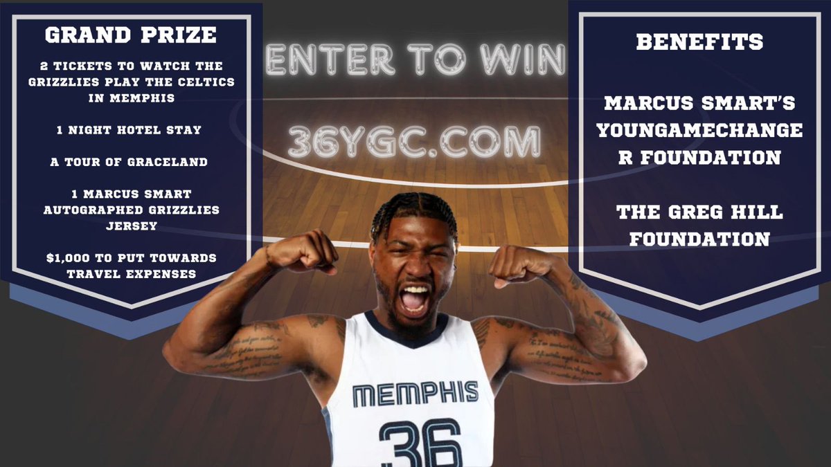 My @YGC_Foundation has teamed up with @GHillFoundation for you to win a trip for the @memgrizz @celtics game on Sunday. Please follow my @YGC_Foundation for rules and all future events/contests.