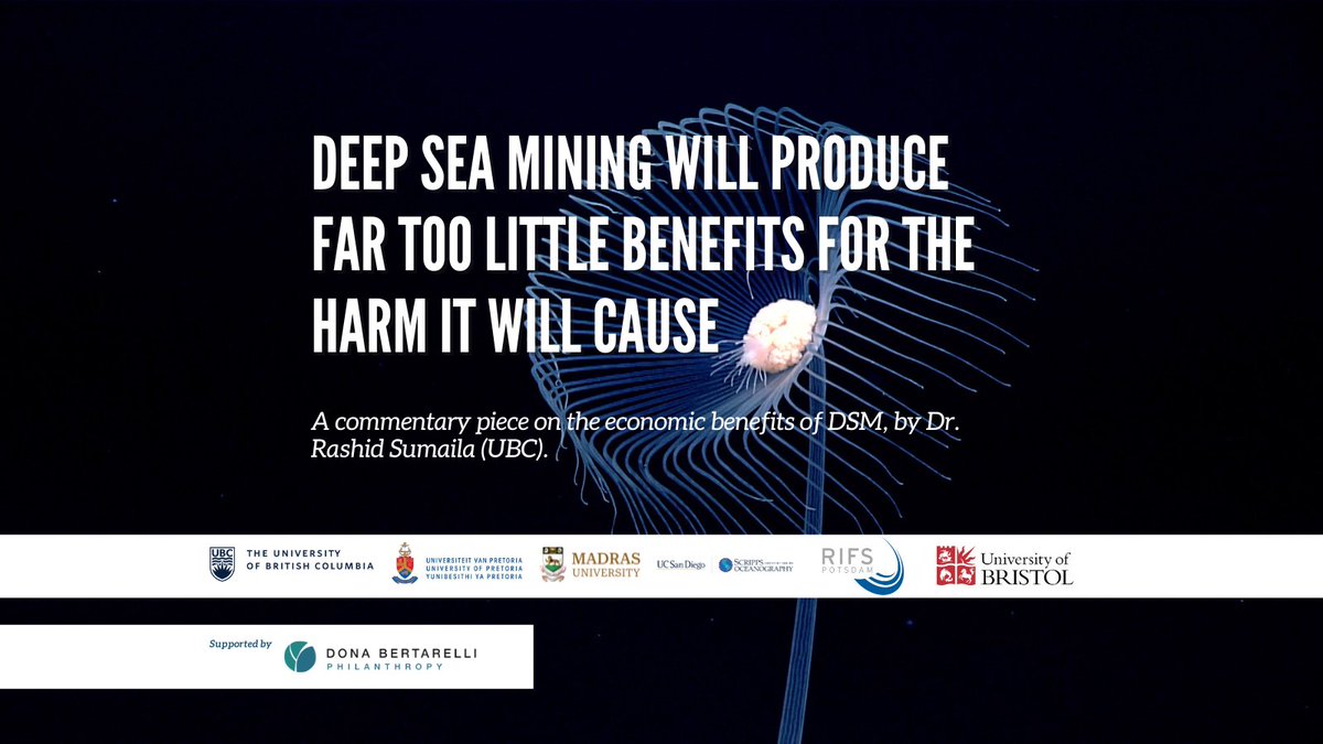 Sobering new cost-benefit analysis of #deepseamining by @DrRashidSumaila from the @UBC in @npjoceansustain. 👉nature.com/articles/s4418… @siankowen @DonaBertarelli #defendthedeep #sdg14