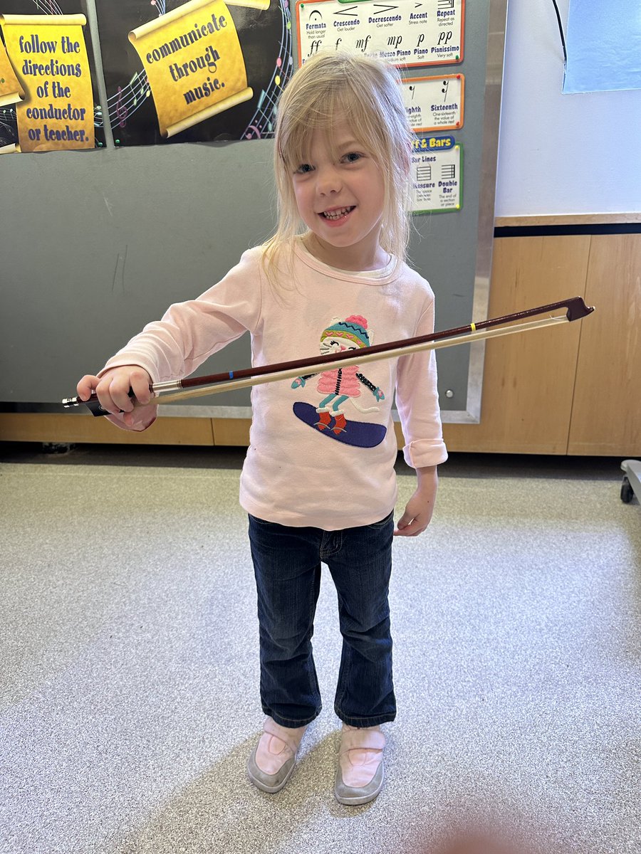 CaedmonViolin's tweet photo. I’m holding my bow! 🎻 #CaedmonViolin  #CaedmonKindergarten #TheCaedmonStory #CaedmonCapability https://t.co/CeuNycFKlT