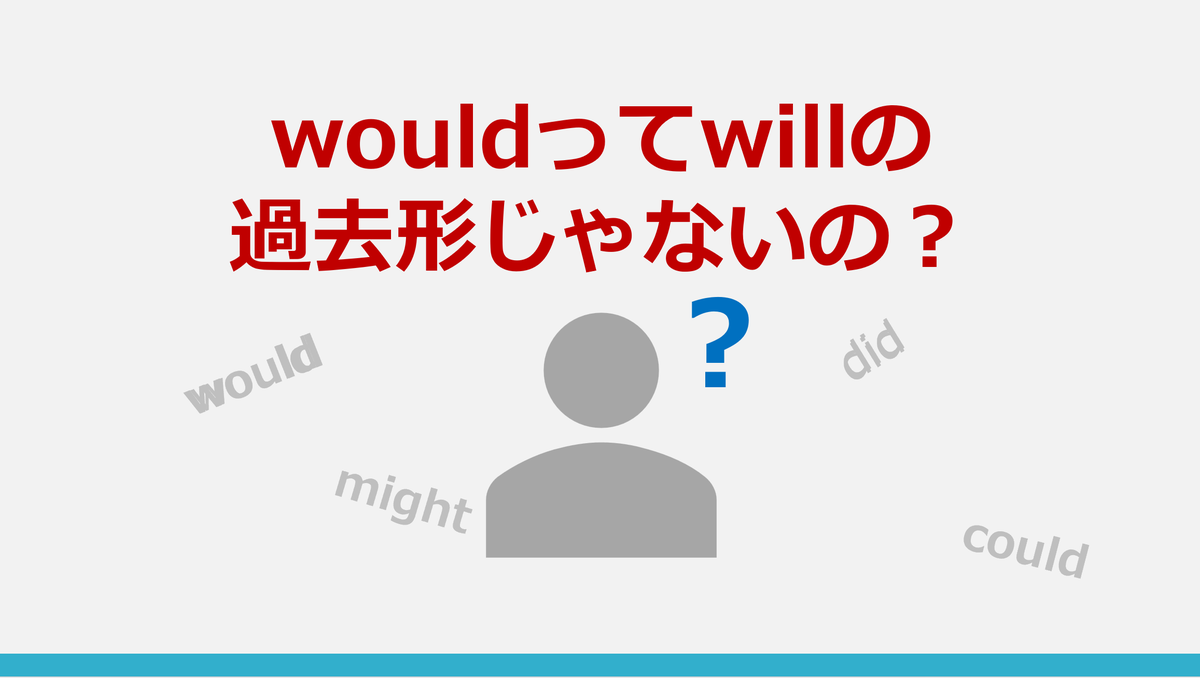wouldはwillの過去形って習った。でもなんかしっくり来ない人いる？ 日本語からは想像できない、過去形 に対する考え方を理解したら一瞬で理解できる。復習にどうぞ！