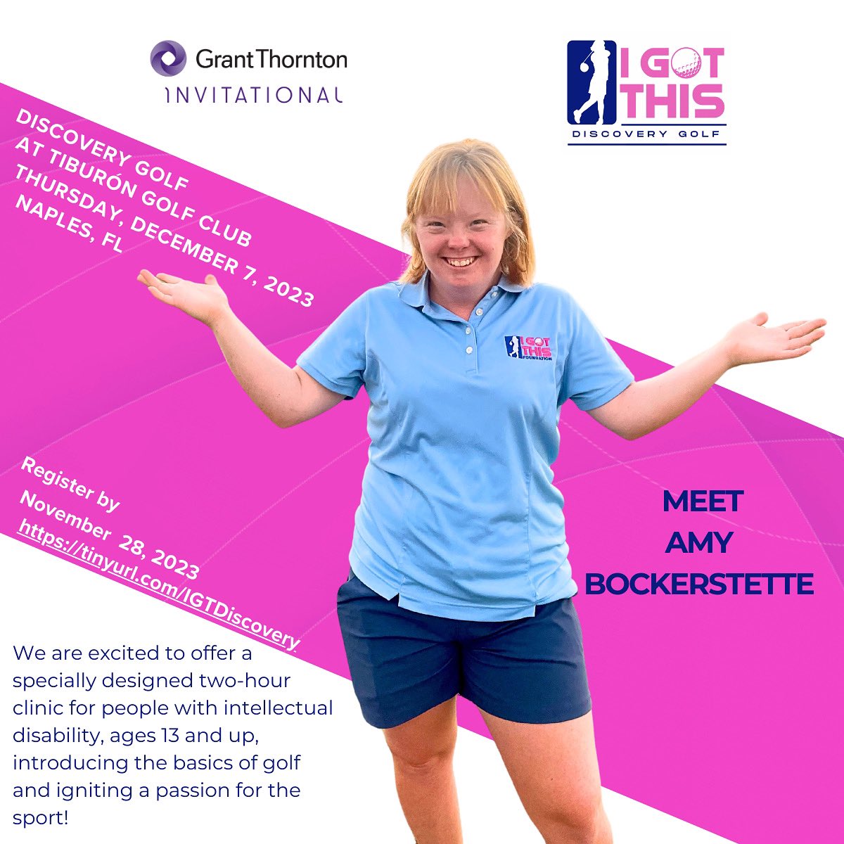 I GOT THIS Foundation (@igotthisfdn) on Twitter photo Guess what! <a href="/AmyGolfsNDances/">Amy Bockerstette</a> is heading to Naples for the I GOT THIS Discovery Golf event! Learn how you can participate and meet Amy by clicking the event link. …ton-invitational.perfectgolfevent.com Guess what! <a href="/AmyGolfsNDances/">Amy Bockerstette</a> is heading to Naples for the I GOT THIS Discovery Golf event! Learn how you can participate and meet Amy by clicking the event link. …ton-invitational.perfectgolfevent.com