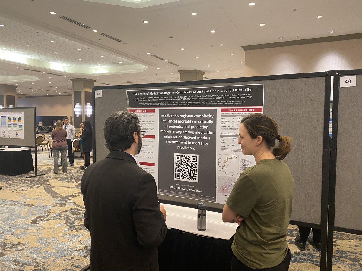 Busy poster session today at #ACCPAM23 for @ugac3 and the #critPRN