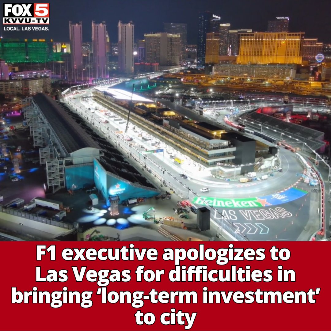 FOX5Vegas's tweet photo. “There will be 105,000 people, so the sheer scale of it, even for Las Vegas, will be the largest event Las Vegas will have,” said Greg Maffei, CEO of @F1's parent company.
STORY: https://t.co/wmwSCTbPkD https://t.co/kvUUZNMA8V