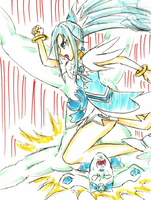 #1日1六花(277)昨日の #いいひざの日  ダイヤモンドパワーらくがき。 