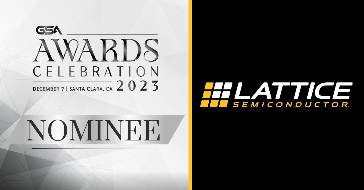 Excited to share that @GlobalSemi has nominated Lattice for Most Respected Public Semiconductor Company, Best Financially Managed Semiconductor Company, and Analyst Favorite Semiconductor Company Awards. 👏 #GSAAWARDS23