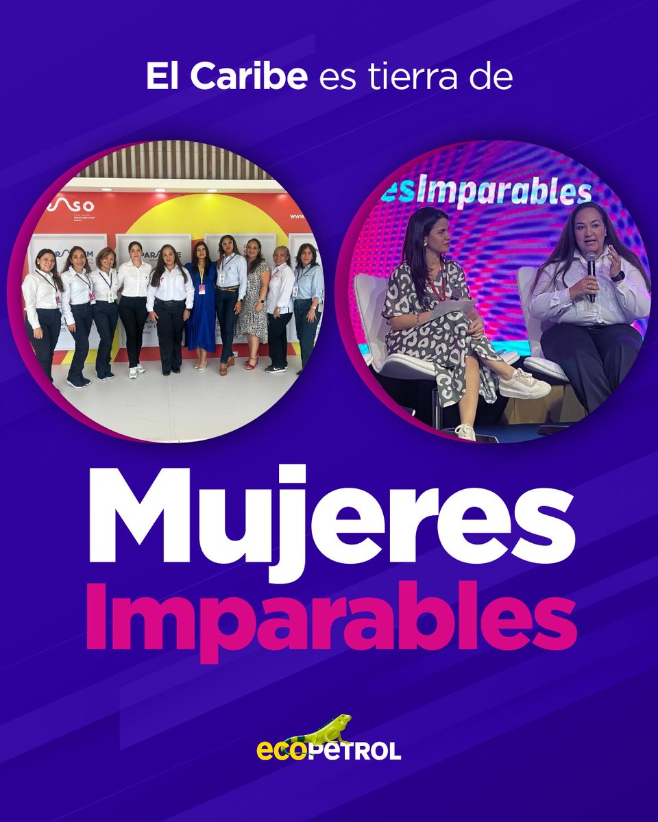 Edna Guerra, Gerente de Producción de la refinería de Cartagena, fue una de las speakers más destacadas en el evento “Mujeres Imparables” 👩 donde conversó acerca de la promoción de oportunidades laborales para las mujeres y equidad de género. 

#TalentoEcopetrol 💚