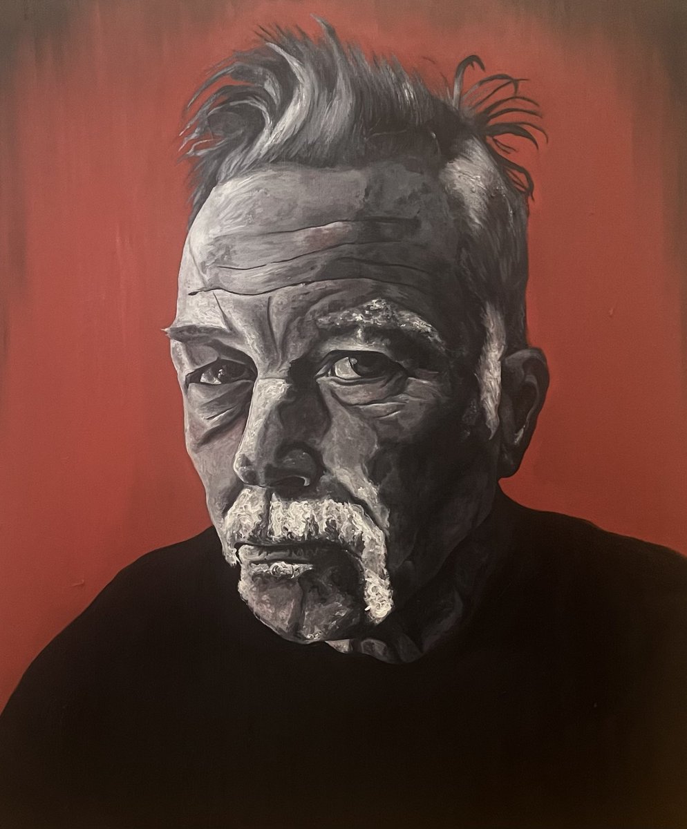 ‘Papa Het.’ 60 x 51cm, oil + acrylic on canvas. By Frazer Campbell 😄