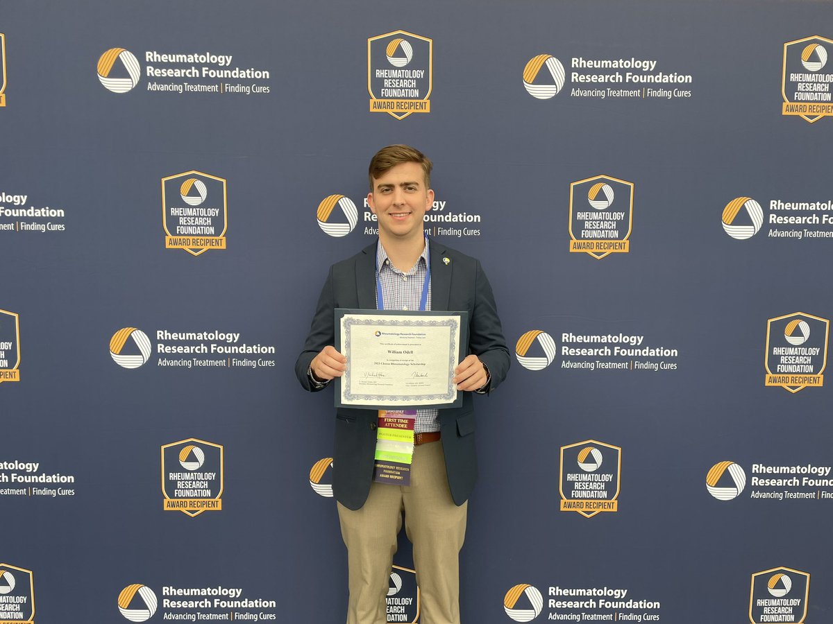 Will Odell BS, Yale Rheumatology Clinical and Translational Research Laboratory, at awards ceremony for American College of Rheumatology Travel Award recipients. Congrats!