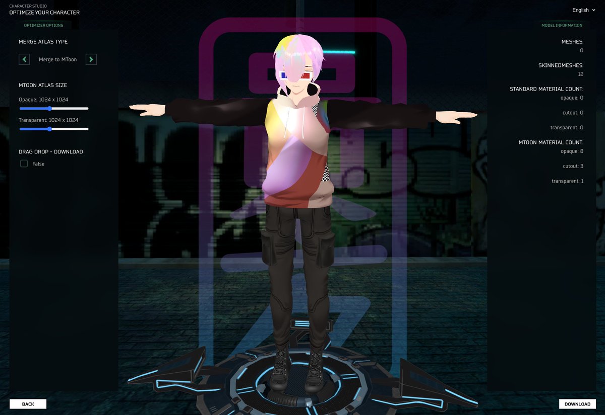 Some new numbers from <a href="/m3org/">M3 (Metaverse Makers _)</a> VRM optimizer:
- 24.5 MB -&gt; 2.4 MB
- 13.6 MB -&gt; 2.2 MB
- 9.7 MB -&gt; 2.9 MB
- 14.2 MB -&gt; 6.5 MB

Does a better job with handling transparent + opaque textures now, still some kinks to figure out but results look promising!

Code: github.com/M3-org/Charact…