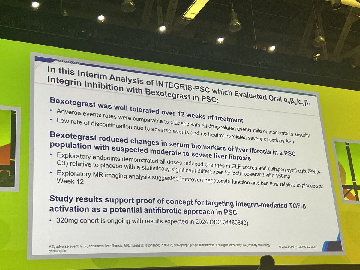 Amazing results presented by my mentor @AutoImmuneLiver on a novel and promissing therapy for PSC! Most importantly new endpoints being tested in this phase IIa trial.