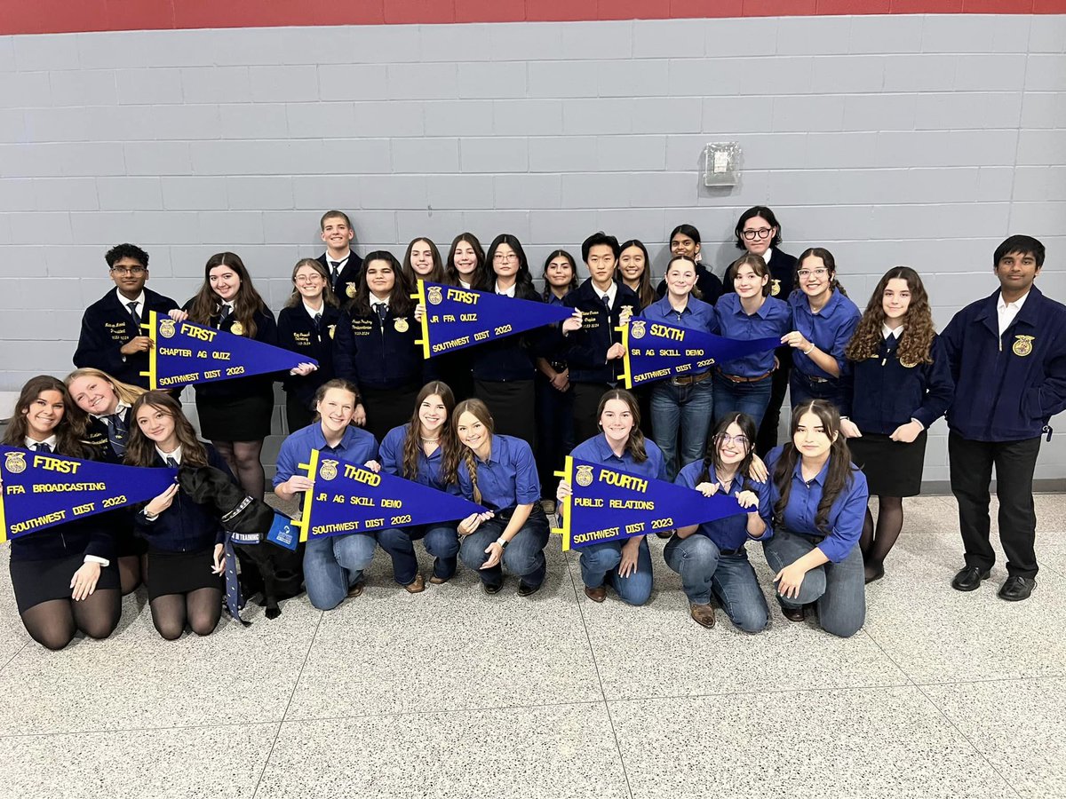 FBISD_CTE's tweet photo. Congratulations to @FortBendISD FFA for showing up and showing out at the District LDE Contest this past Friday! The 1st - 3rd place winners are advancing to the Area contest this Wednesday! #YourPathStartsHere🌟 https://t.co/FD6lXRmDTR