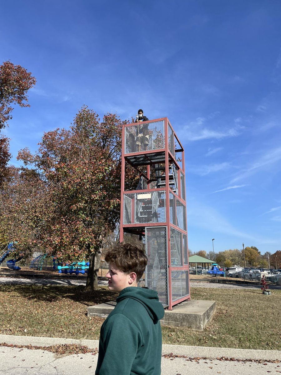 KempMath's tweet photo. Barbie Bungee Day @Seneca_High ! We collected data in class last week and generated regression lines to predict the number of rubber bands needed. The groups that collected the best data on a small scale did the best outside. @jcps @CounselorSeneca @CMPunches44 @TheStatsMedic https://t.co/C82H43XyMS