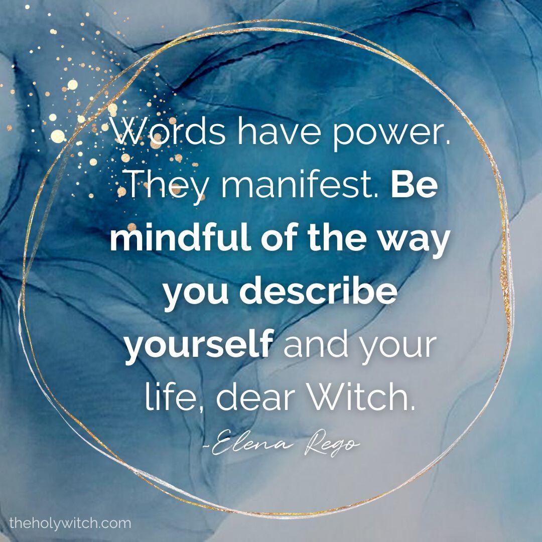 TheWitchesBox's tweet photo. "Words have power. They manifest. Be mindful of the way you describe yourself and your life, dear Witch.” - Elena Rego, founder of The Holy Witch.

Subscribe to join our Coven at https://t.co/rfz4wYV48k

#witch #witchcraft #magic #magick #spell #wicca #paganism #theholywitch https://t.co/guhPGEYXPr