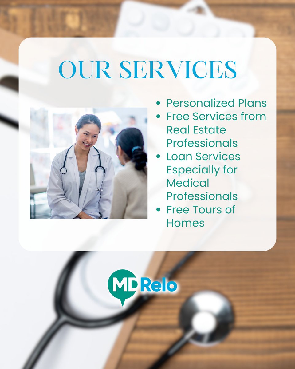 MDReloOmaha's tweet image. Discover your dream home with MD Relo! We offer personalized plans, expert real estate services, exclusive medical professional loans, and free home tours. Your perfect home journey begins here! 🏡✨

#MDRelo #DreamHome