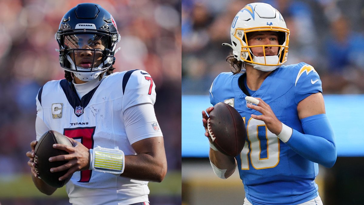 AroundTheNFL's tweet photo. .@NFLResearch stats and records, Week 10 (by @DanteKopFlem): Texans' C.J. Stroud, Chargers' Justin Herbert reach new passing heights

https://t.co/NvwN3WyqvP https://t.co/oVOS4vlu8V