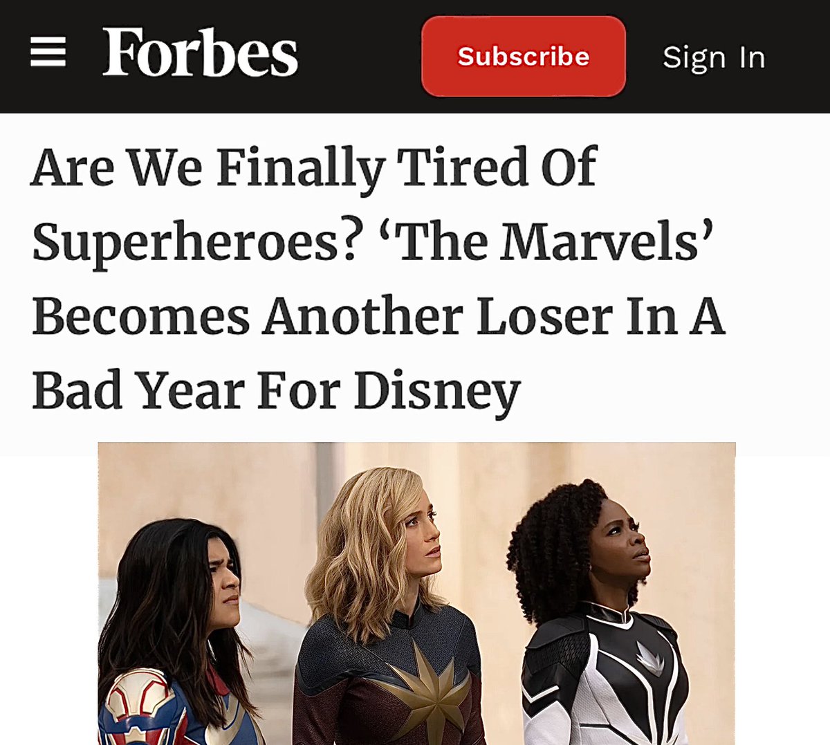 That must be it. Tired of superheroes.