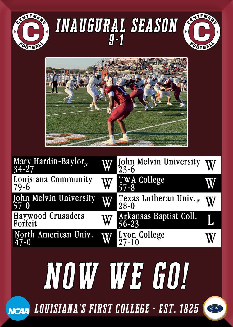 Louisianas First College Completes Inaugural Football Season 9-1 !!!

#NowWeGo
#GoGentsShreveport
#NowWeGrow