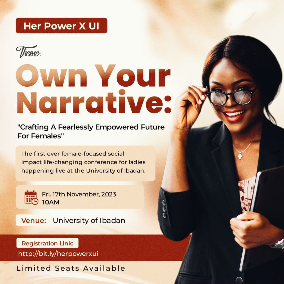 HerPowerX's tweet photo. #ui is about to have the greatest female centric event ever!!!

#universityofibadan #female #WomenEmpowerment https://t.co/Rp3XEr6dxb