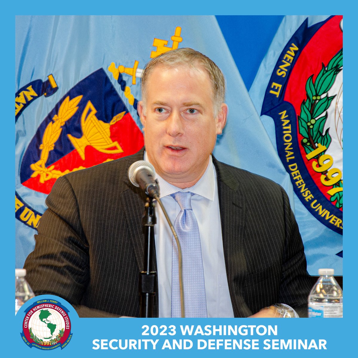 WJPerryCenter's tweet image. Our appreciation to Deputy Assistant Secretary of Defense @danperikson and State Dept. Senior Advisor Paul Fritch for sharing their perspectives on transformative cooperation with diplomats and security officials from #LatinAmerica and the #Caribbean attending #WSDS2023.