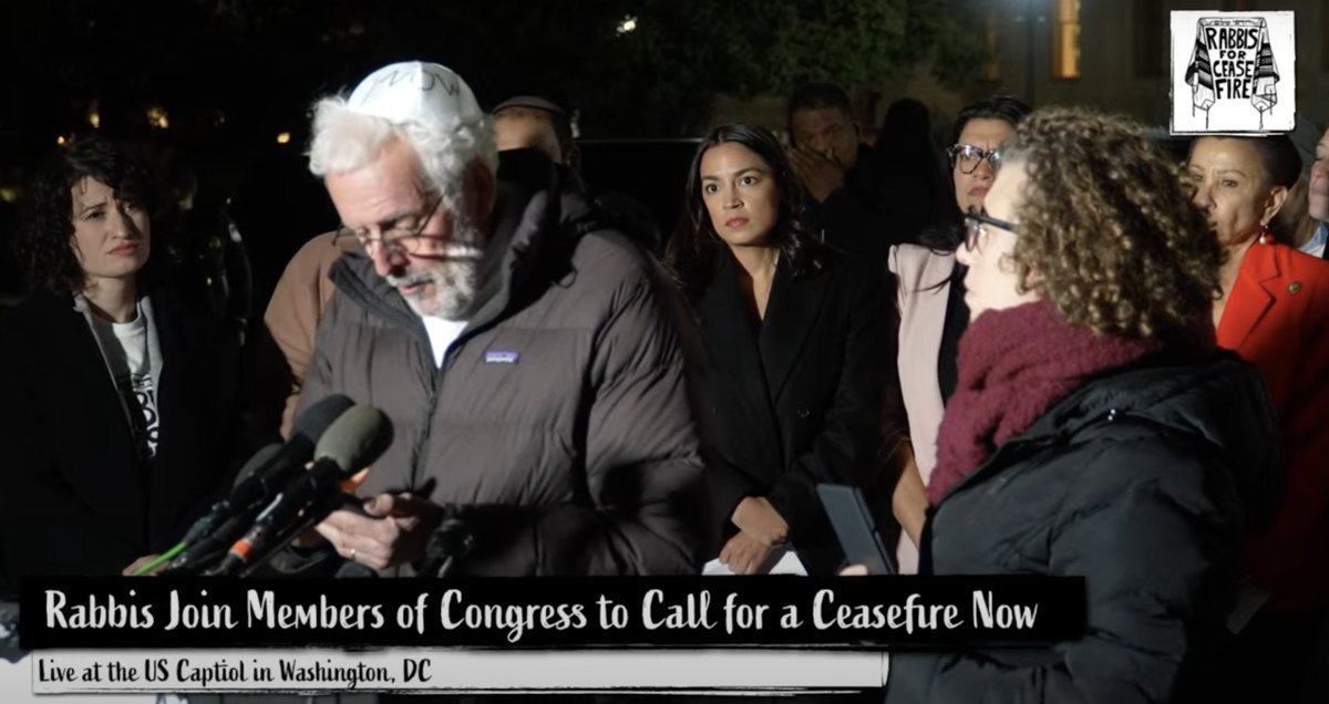 Now at the Capitol: Rabbis join Membres of Congress to Call for a #CeasefireNow. 

Watch live: youtube.com/watch?v=cyxekf… 

#RabbisForCeasefire 

@jvplive @IfNotNowOrg @JFREJNYC @CJNVtweets
