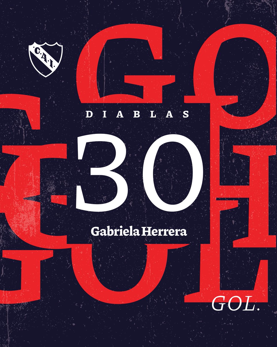 ⏱️ PT 27' GOOOOOOL DE #INDEPENDIENTE

⚽ Gabriela Herrera se metió al área a pura gambeta y marcó el primer gol del partido. Arriba las Diablas 1 a 0 ante Belgrano.

#TodoRojo 🔴