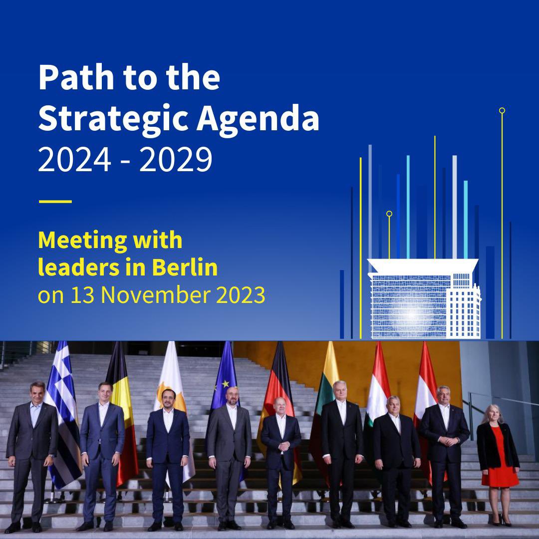 Thank you, @bundeskanzler Olaf Scholz for hosting us in Berlin for our first #StrategicAgenda consultations.
            
Our fruitful discussions will continue tomorrow in Copenhagen with 🇩🇰 🇫🇮 🇧🇬 🇮🇪 🇸🇪 and 🇱🇻.