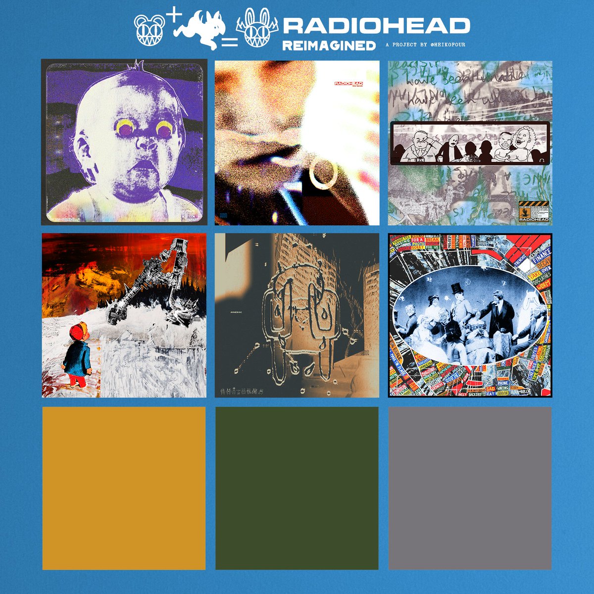 heikofour's tweet photo. RADIOHEAD REIMAGINED #6: Hail To The Thief #radiohead https://t.co/Rzn2ZcbhMa