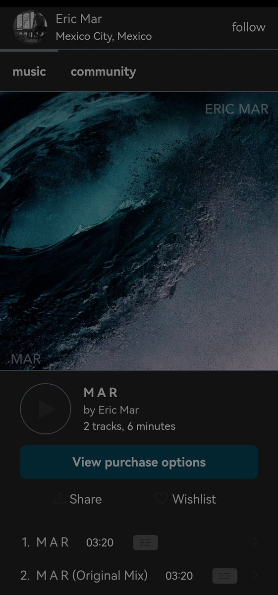 ericmarmusic's tweet photo. M A R is Out Now in Bandcamp

M A R   Double Single
Includes the "Original Mix" and the Original Version 
Wav, Mp3, FLAC &amp; More.

https://t.co/FJxFjSgt6w 

#bandcamp #newsingle https://t.co/TUdZN6GoCe