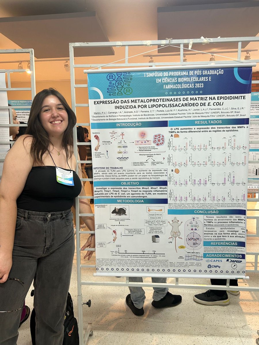 LfraUnesp's tweet photo. O time #LFRA apresentando nossos resultados no I Simpósio do PPG em Ciências Biomoleculares e Farmacológicas da @Unesp_Oficial! Muito orgulho dos nossos pós-graduandos! #PosGraduacao #Ciencia #Farmacologia #Reproducao https://t.co/Hk00IRrhF9