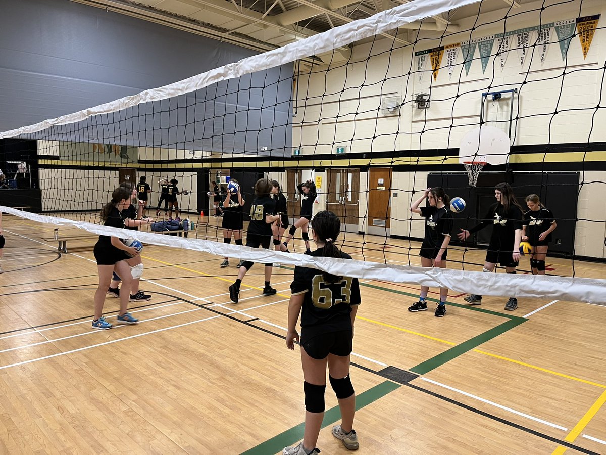 Great volleyball action verses Amherstburg. Go Hornets!