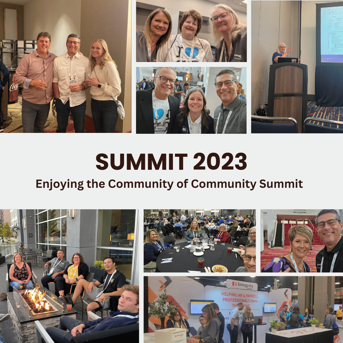 IntegrityData's tweet image. Looking back at Community Summit, we had a great time catching up with old friends and making new connections. Do you have any Summit pictures to share? 

#SummitNA2023 #HRPSolutions