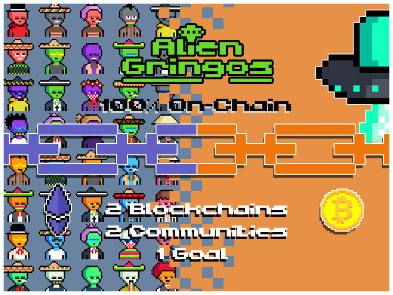 Two Blockchains
Two Communities 
One Goal (100% On-Chain)
#NFT #NFTCommuntiy #NFTCollection #Onchain #Ordinals