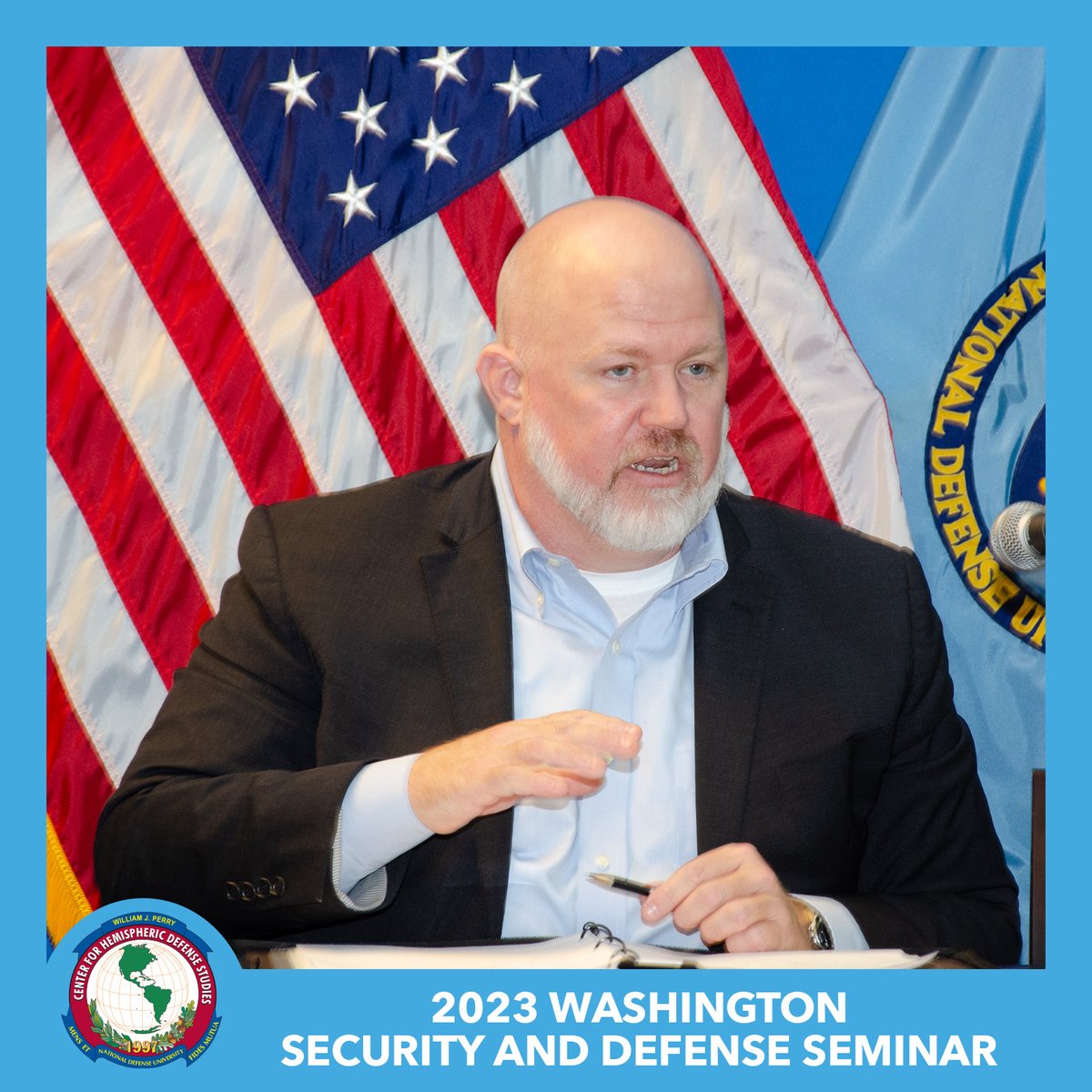 WJPerryCenter's tweet image. Many thanks to Paul Brister of the @NavalWarCollege  and Captain Jason Smith of the @NWC_NDU for providing an overview of the US strategic approach to security at #WSDS2023 today.
