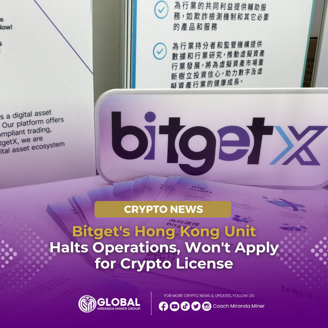 gmmg_official's tweet photo. 📰 BitgetX HK, which launched in April, is withdrawing from Hong Kong and will shut operations on Dec. 13.
🔗 Announcement here: https://t.co/vywRZXRKkF
#GMMGNews #Bitget #BitgetX https://t.co/VPlYbkzjrH