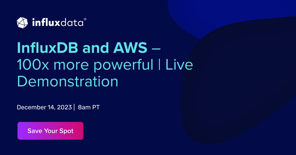 InfluxDB's tweet image. 🤝 #InfluxData + AWS simplify the developer experience for time series data by enabling easier discovery, registration, and deployment of InfluxDB Cloud within #AWS.

In this demo, you will learn how customers use them to power their infrastructure ➡ bit.ly/3ss36UE