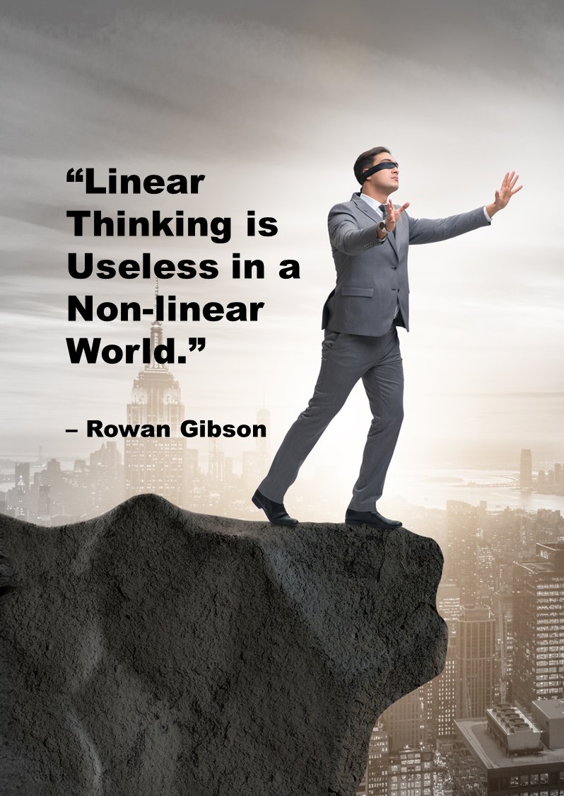 We’re often blinded by linear thinking – a false perception of reality that tricks us into thinking the future will be a linear extrapolation of the present. It's time to take off the blindfold! 
#strategy #businessstrategy #future #strategic #leadership #strategicplanning