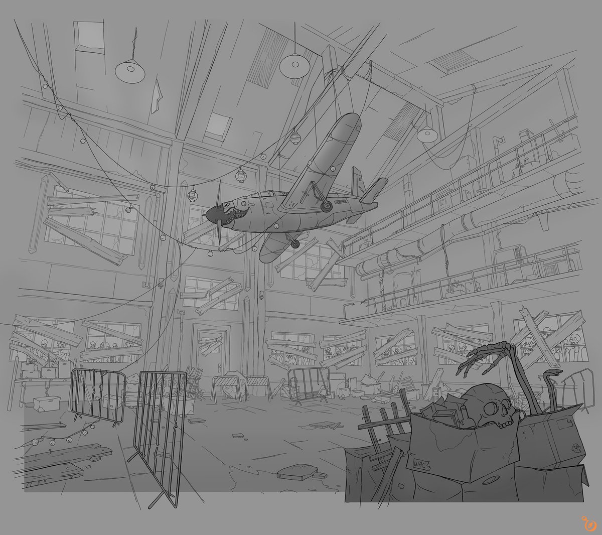warriorartcamp's tweet photo. Last background we did for Project Halloween! 🎉 A lot of actions happen in this house 🤣

BG Design: @Marimorells
BG Paint: @phammy_pack
Art Direction: @AngelaSungArt
Storyboard: @JesseHB_art

Created for Vesela Stamenova's upcoming compositing class 😘 https://t.co/3gXaAA68qf