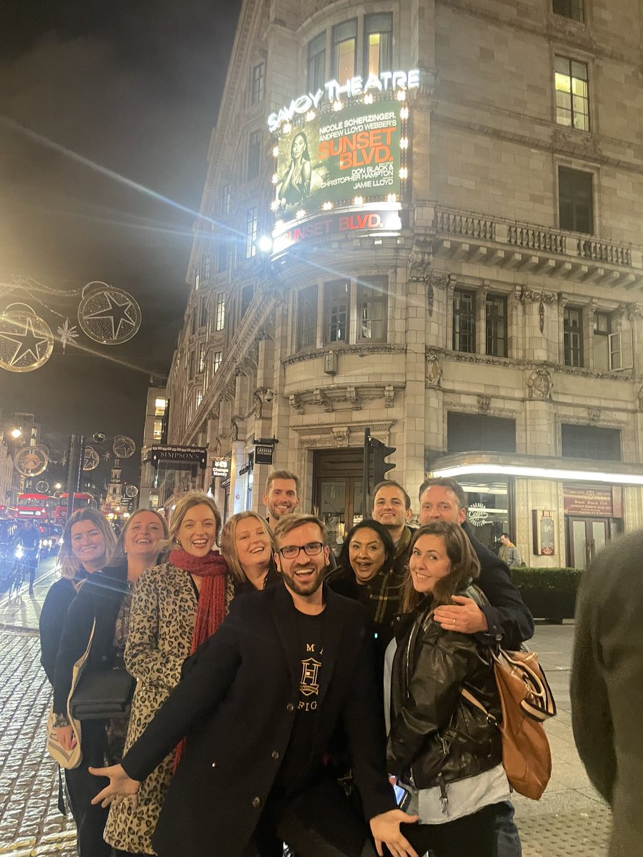 A night out (of home) with some of the @ClearChannelUK crew and our fab clients! #westend #savoy #sunsetblvd