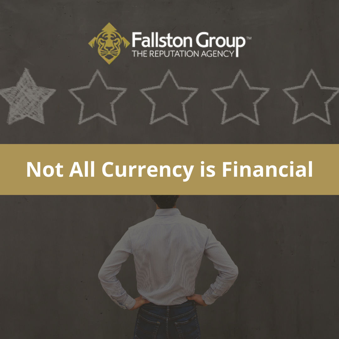 FallstonGroup's tweet image. Reputation leads to trust, and trust leads to valuation. Read why not all currency is financial in this Fallston Group article: fallstongroup.com/notallcurrency…

#reputation #reputationalmanagement #crisiscommunications