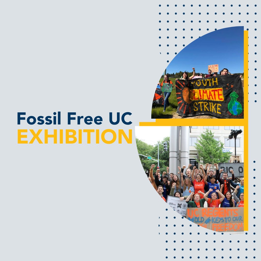 UCSBLibrary's tweet photo. Our new exhibition, "Fossil Free UC," is now on display in the Ocean Gallery on the 1st floor.
This UC-wide grassroots campaign successfully pressured the university to divest faculty and staff retirement funds from oil company shares.
#UCSBLibrary #UCSB #FossilFreeUC https://t.co/lPs2dV0FZg