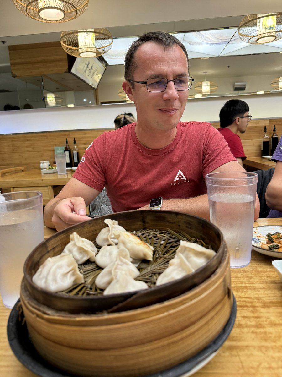 One of my kubecon highlights, going on a date with <a href="/a_matyushentsev/">Alexander</a> and sharing dumplings with him. 🫖🥰