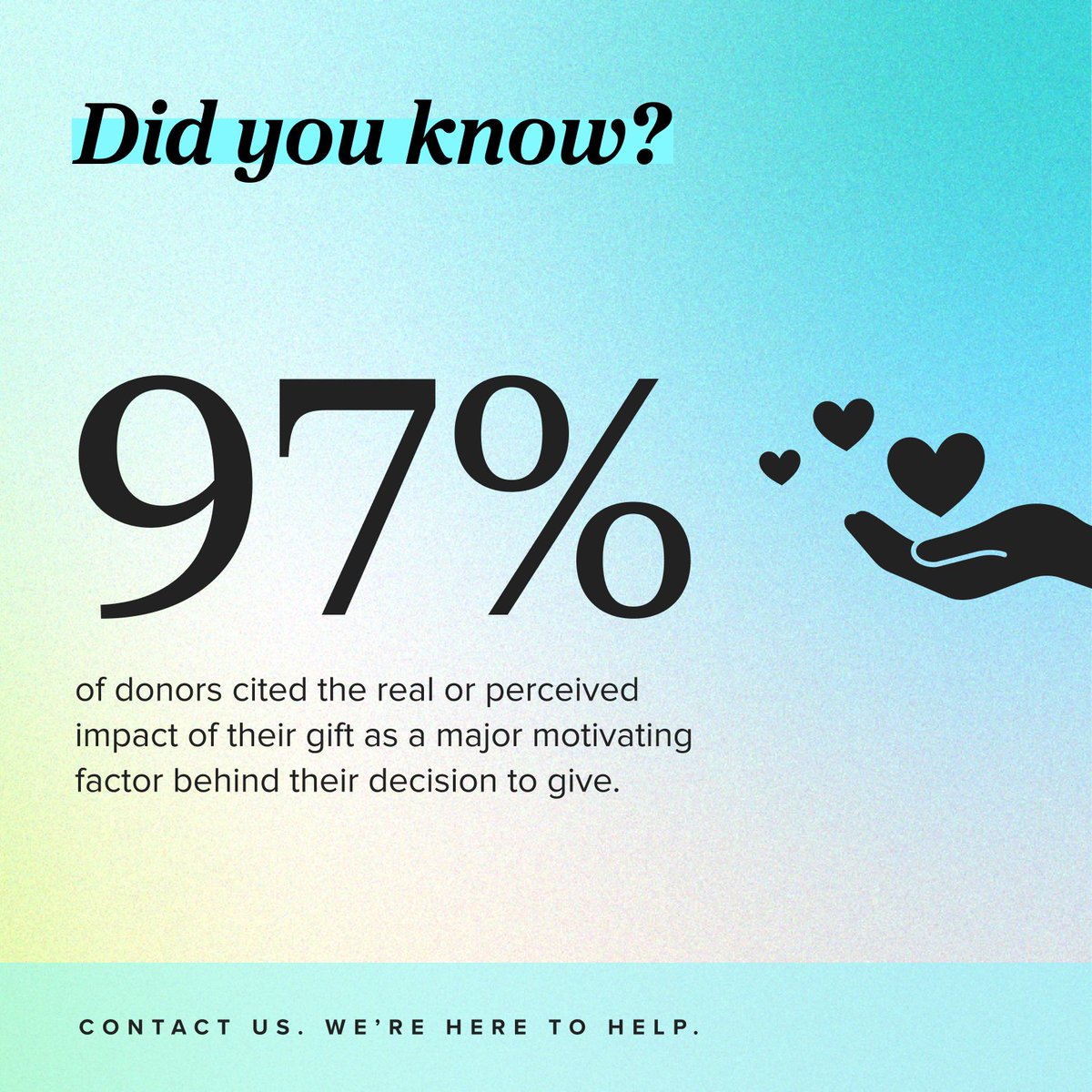 Some quick stats to break down the importance of making digital marketing part of your GivingTuesday plans! ☀️

Want help executing on these factoids? Download our free guide! ⬇️

bit.ly/3PMq14O 

#GivingTuesday #GivingTuesday2023 #GivingTuesdayTips