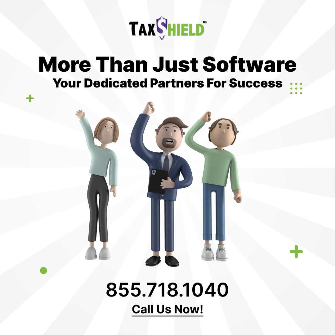 We aren't merely a software company; we are genuine partners, dedicated to your success.

Call us now at 855.718.1040 to learn more.

#taxshield #taxsoftware #servicebureaus #taxbusiness