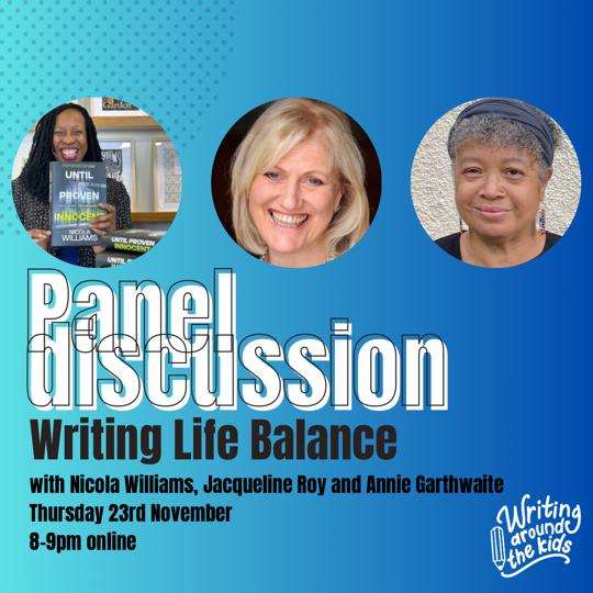 Delighted to be on a panel to discuss balancing life's demands with writing, hosted by Writing Around the Kids on 23.11.23 at 8pm. Free tickets available on Eventbrite eventbrite.co.uk/e/writing-life…