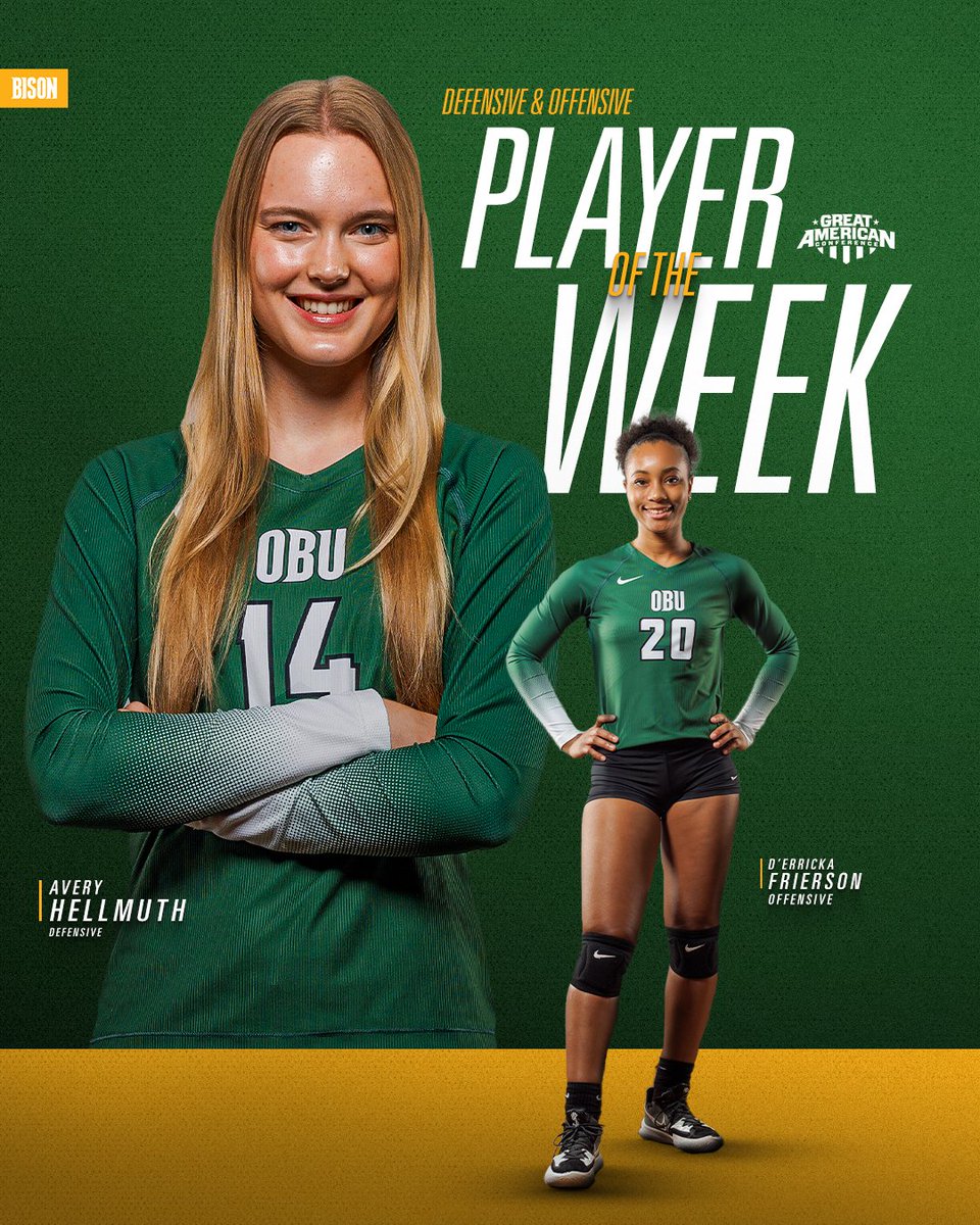OBU_Volleyball's tweet photo. Well-deserved, Avery &amp; @derricka_f! #OnToVictory

📰 https://t.co/slf1zET9SZ https://t.co/Xo3z71lR0D