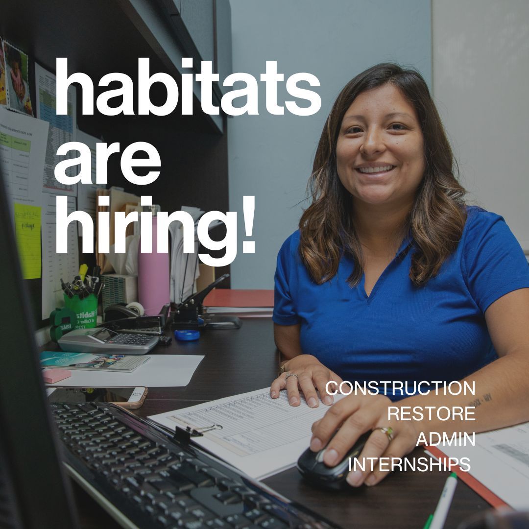 Use your talents to create stronger families + communities! Check out jobs at @habitatla, @sgvhabitat, @sandiegohabitat, @HabitatSan, @SolanoHabitat, + @HabitatEBSV. Jobs in construction , ReStore, office, real estate +more! #WereHiring #TeamHabitat #MakeADifference #LoveYourJob