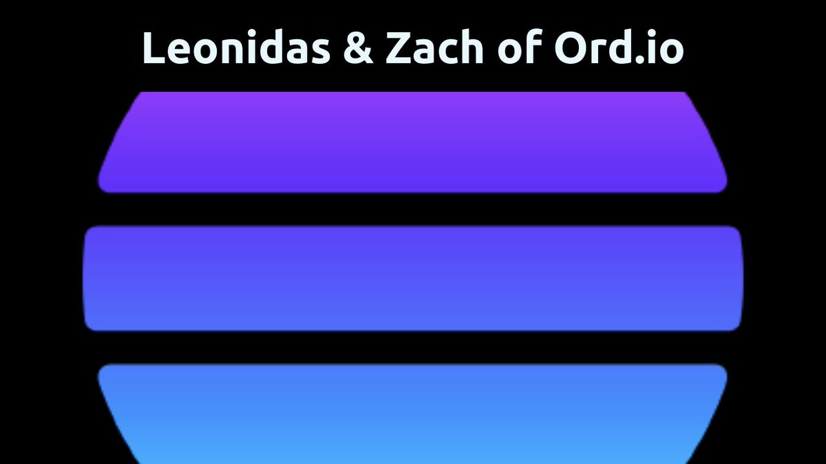 Tomorrow we're diving into the application, development, and history of <a href="/ord_io/">Ord.io</a>, which is one of the top explorers of the Bitcoin Ordinals ecosystem! 

Featured Guests
🔸 <a href="/LeonidasNFT/">Leonidas 🧡 $DOG</a> 
🔸 <a href="/zachmeyer/"></a> 

⬇️ Set your reminders see you tomorrow ⬇️
x.com/i/spaces/1yNGa…