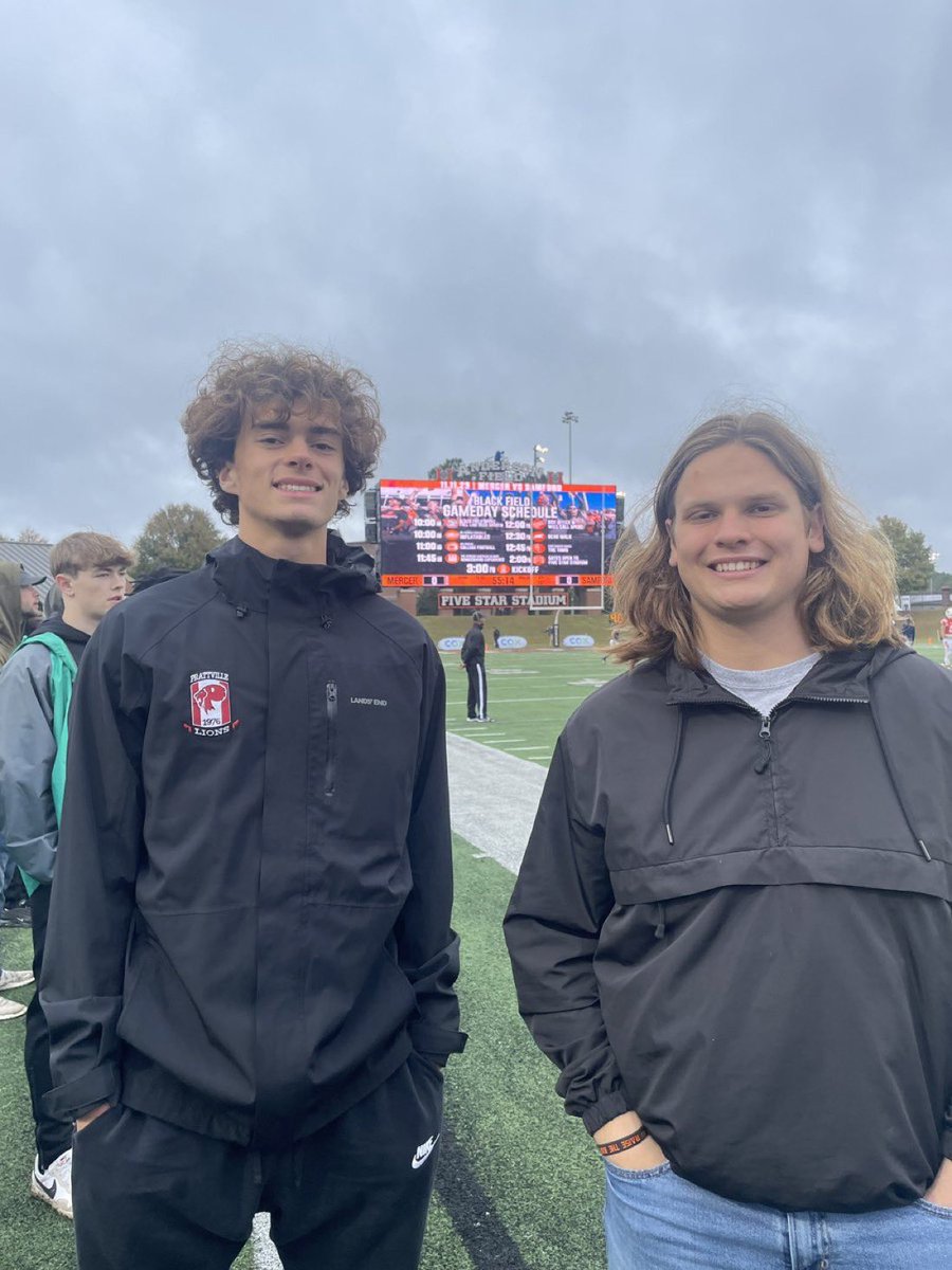 Thank you <a href="/CoachSEllis/">SUMNER ELLIS</a> for the invite and thank you <a href="/MercerFootball/">Mercer Football</a> for a good time!
<a href="/_Mike_McCabe/">Coach Mike McCabe</a> <a href="/CoachJBWallace/">JB Wallace</a> 
<a href="/FentressKicking/">Fentress Kicking</a>