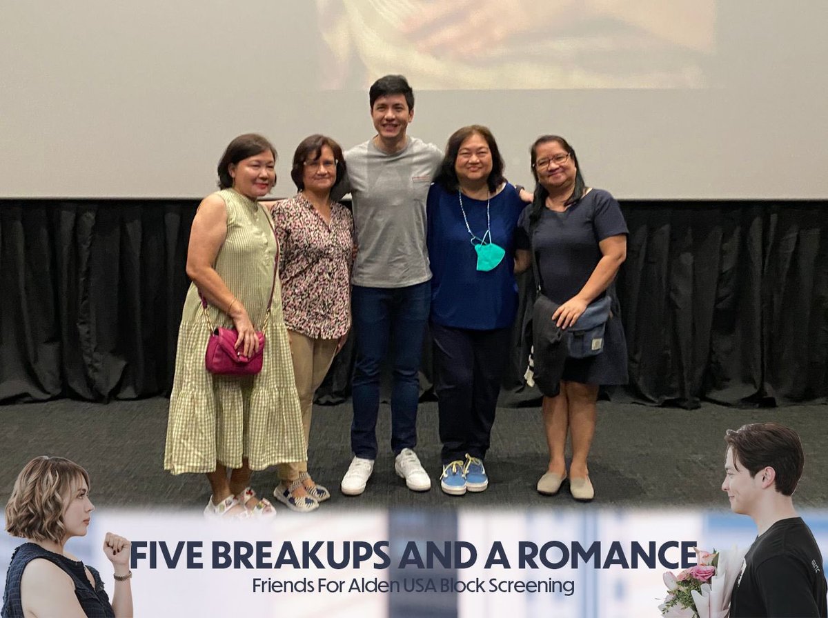 An invitation only block screening was held on 11.11.2023 at The Podium - this was our fourth for 
#FiveBreakUpsAndARomance
#5BAARxFFABlockScreening 

<a href="/aldenrichards02/">Alden Richards</a> had a packed schedule that day but he still dropped by before going to cinema visits 🫶